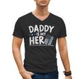 Daddy Is My Hero Kids Police Thin Blue Line Law Enforcement Small Men's V-Neck T-Shirt
