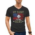 My Daddy Is My Hero Military Dad American Flag Army Proud Ar Men's V-Neck T-Shirt
