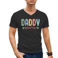 Daddy Saurus Dad Dinosaur Three Rex Birthday Boy Girl Family Men's V-Neck T-Shirt