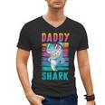 Daddy Shark Retro Vintage Dad Men's V-Neck T-Shirt Daddy Shark Retro Vintage Dad Men's V-Neck T-Shirt