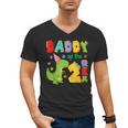 Daddy Of The Two Rex 2Nd Birthday Boy Dinosaur T-Rex Men's V-Neck T-Shirt