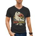 Daddysaurus Shirt T-Rex Dad Dinosaur Men's V-Neck T-Shirt