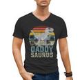 DaddysaurusRex Dinosaur Daddy Saurus Family Matching Men's V-Neck T-Shirt