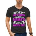 I Have My Dad's Temper & My Mama's Mouth Daughter Kids Men's V-Neck T-Shirt