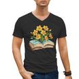 Daffodils Flowers Book Floral Men's V-Neck T-Shirt