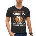Daughter Basketball Sport Basketball Dad Mom Basketball Fan Men's V-Neck T-Shirt