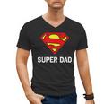 DC Comics Superman Father's Day Super Dad Logo Men's V-Neck T-Shirt