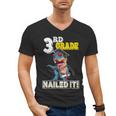 Dinosaur Graduation Cap Gown 3rd Grade Graduate Nailed It Men's V-Neck T-Shirt
