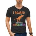Dinosaur Graduation I Roared Through Kindergarten T-Shirt Men's V-Neck T-Shirt