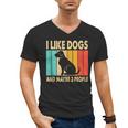I Like Dogs And Maybe 3 People Introvert Men's V-Neck T-Shirt