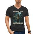 Don't Worry Kitten Daddy's Here Men's V-Neck T-Shirt