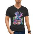 Dragon Book Fantasy Reading Men's V-Neck T-Shirt Dragon Book Fantasy Reading Men's V-Neck T-Shirt