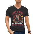 Dragon Just A Girl Who Loves Dragons And Books Men's V-Neck T-Shirt