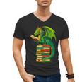 Dragon Reading Books Matching Bookworm Readers Librarian Men's V-Neck T-Shirt