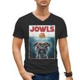 Drooling Boxer Jowls Fawn Dog Mom Dog Dad Burger Men's V-Neck T-Shirt