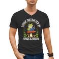 Easily Distracted By Frogs And Books Men's V-Neck T-Shirt Easily Distracted By Frogs And Books Men's V-Neck T-Shirt
