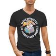 Easily Distracted By Rabbits And Books Reading Men's V-Neck T-Shirt