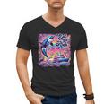 EAT THE RICH 90S NOSTALGIA WHALE ORCA YAHCT RETRO Men's V-Neck T-Shirt