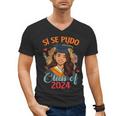 Educated Latina Graduation Day Grad Si Se Pudo Class Of 2024 Men's V-Neck T-Shirt