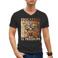 Education Is Freedom Teacher Books Black History Women Men's V-Neck T-Shirt