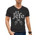 El Jefe Shirt The Boss Mexican Guns Dad For Men Men's V-Neck T-Shirt