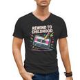 Elder Millennials Embracing 90s Rewind Nostalgia Vibes Men's V-Neck T-Shirt