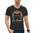 Ew People Retro Cat Lover Social Introvert Men's V-Neck T-Shirt Ew People Retro Cat Lover Social Introvert Men's V-Neck T-Shirt