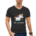 Ew People Unicorn Lover Introvert Rainbow Unicorn Men's V-Neck T-Shirt