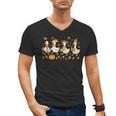 Fall Goose Reading Book Teacher Autumn Pumpkin Cozy Season Men's V-Neck T-Shirt