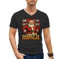Family Christmas Retro Santa Holiday Nostalgia Vibes Men's V-Neck T-Shirt