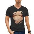Fat Hairy Guy Big Stomach & Man Boobs Fat Dad BOD Men's V-Neck T-Shirt