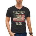 Father Veterans Day My Favorite Veteran Is My Dad Proud Kids Men's V-Neck T-Shirt