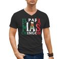 Fathers Day El Papa Mas Chingon Mexican Dad Spanish Men's V-Neck T-Shirt Fathers Day El Papa Mas Chingon Mexican Dad Spanish Men's V-Neck T-Shirt