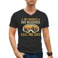 My Favorite Ski Buddies Call Me Dad Skier Skiing Lover Men's V-Neck T-Shirt
