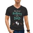 My First Birthday As a Dad Pregnancy Announcement Men's V-Neck T-Shirt