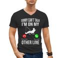Fishing Dad Men Reel Cool Fish Bass Fishing Men's V-Neck T-Shirt
