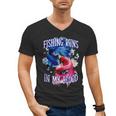 Fishing Runs In My Blood Introvert Hobby Antisocial Men's V-Neck T-Shirt Fishing Runs In My Blood Introvert Hobby Antisocial Men's V-Neck T-Shirt