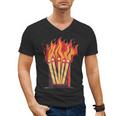 Flames And Lighter Costume For Matchbook Lovers Men's V-Neck T-Shirt Flames And Lighter Costume For Matchbook Lovers Men's V-Neck T-Shirt
