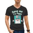 Floppy Disk Retro Tech Nostalgia Old School Computing Humor Men's V-Neck T-Shirt