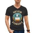 Never Forget Retro Diskette Nostalgia Vintage Men's V-Neck T-Shirt
