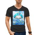 Frutiger Aero Aesthetic Tech Book Butterfly Men's V-Neck T-Shirt