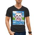 Frutiger Aero Aesthetic Tech Kawaii Ramen Cat Fishes Men's V-Neck T-Shirt Frutiger Aero Aesthetic Tech Kawaii Ramen Cat Fishes Men's V-Neck T-Shirt