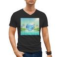 Frutiger Aero Y2k Aesthetic Palm Trees Cyber Beach World Men's V-Neck T-Shirt