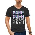 Game Over Class Of 2021 Video Games Graduation Gamer Men's V-Neck T-Shirt