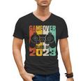 GAME OVER Class Of 2023 Video Games Vintage Graduation Gamer Men's V-Neck T-Shirt