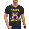 Gamer Girl Graduate Shirt Girls Kids Gamer Graduation Men's V-Neck T-Shirt