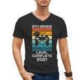 Gamer Graduation 2021 Retro 9th Grade Level Complete Men's V-Neck T-Shirt