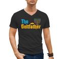Gelt Father Hanukkah Menorah Jewish Dad Pajamas Men's V-Neck T-Shirt