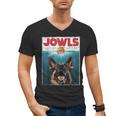German Shepherd Jowls Hamburger GSG Dog Mom Dog Dad Men's V-Neck T-Shirt