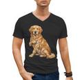 Golden Retriever I Love Dad Dog Dad Father's Day Men's V-Neck T-Shirt Golden Retriever I Love Dad Dog Dad Father's Day Men's V-Neck T-Shirt